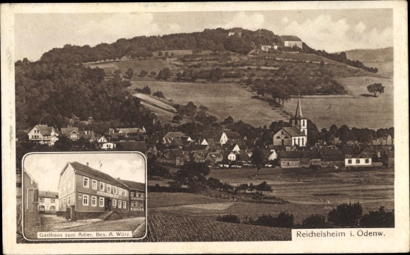 Ak Reichelsheim im Odenwald, Gasthaus zum Adler