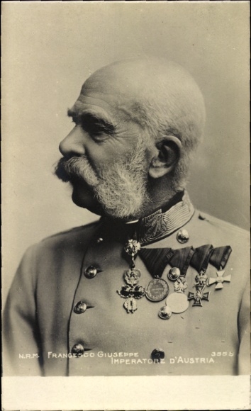 Ak Kaiser Franz Joseph I., Portrait in Uniform, Profilansicht