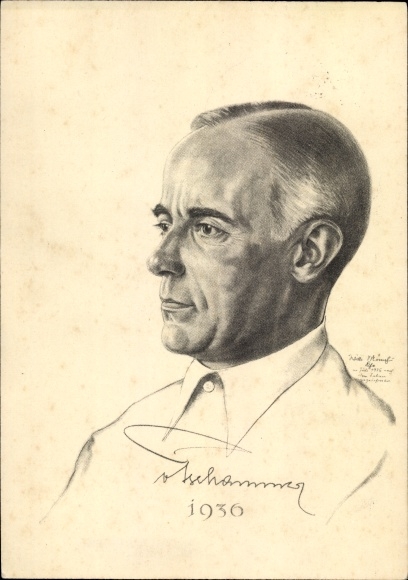 Artist PC Reichssportführer Hans von Tschammer and Osten, portrait, German Olympic President