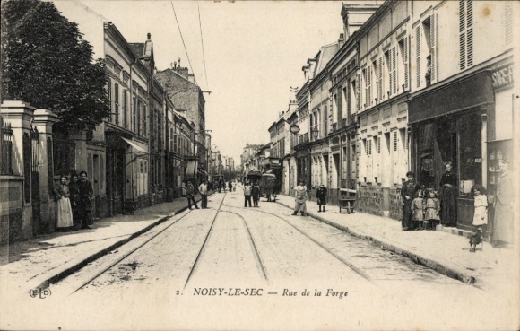 Ak Noisy le Sec Seine Saint Denis, Rue de la Forge