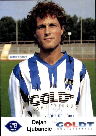 Autogrammkarte Fußballer Dejan Ljubancic, VfB Oldenburg, Autogramm