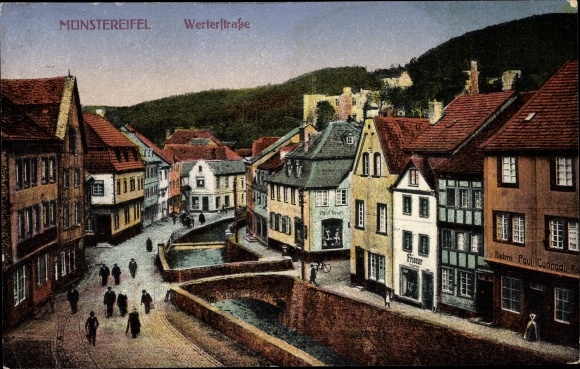 Postcard Bad Münstereifel in North Rhine-Westphalia, Werterstrasse