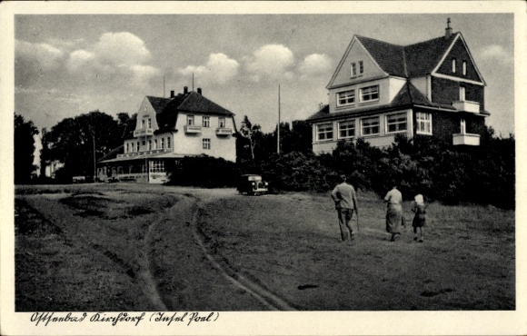 Postcard Kirchdorf Insel Poel Mecklenburg, residential buildings