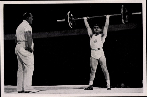 Collection picture Olympia 1936, weightlifter Anthony Terlazzo, featherweight