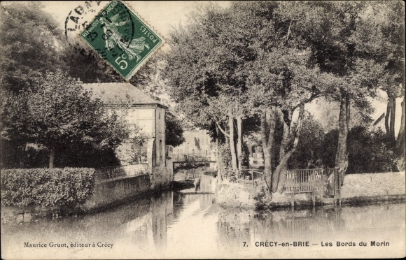 Ak Crecy en Brie Seine et Marne, Bords du Morin