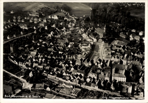 Ak Bad Neustadt an der Saale Unterfranken, Fliegeraufnahme