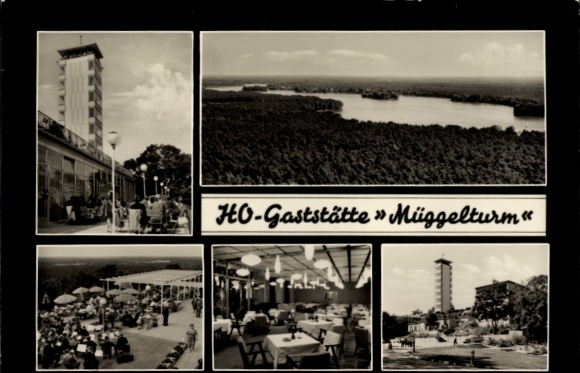 Ak Berlin Köpenick, HO Gaststätte Müggelturm, Panorama
