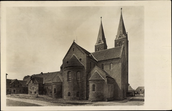 Postcard Jerichow on the Elbe, monastery church, east view