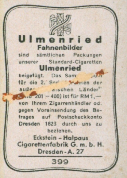 Collection picture Ulmenried flag pictures No. 399, Tonga, British protectorate, king standard