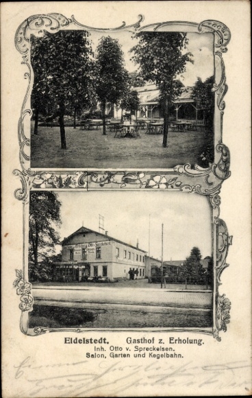 Passepartout Postcard Hamburg Eimsbüttel Eidelstedt, inn for relaxation