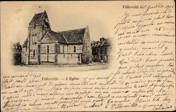 Postcard Villerville Calvados, the Church