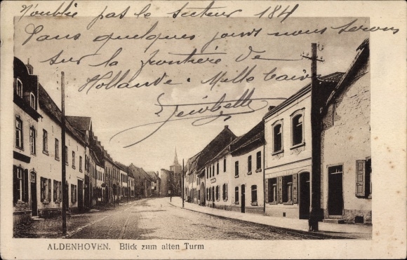 Postcard Aldenhoven in North Rhine-Westphalia, view of the old tower