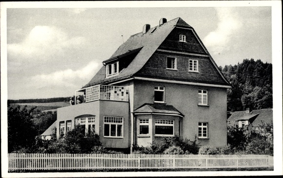 Postcard Steinbrücken Dietzholztal in Hesse, Pension Haus Karle