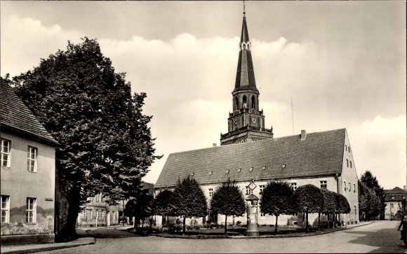 Postcard Prettin on the Elbe Annaburg, town hall