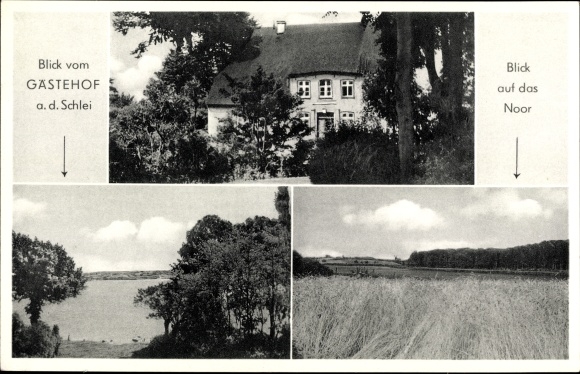 Ak Lindaunis Boren an der Schlei, Gasthof Noor