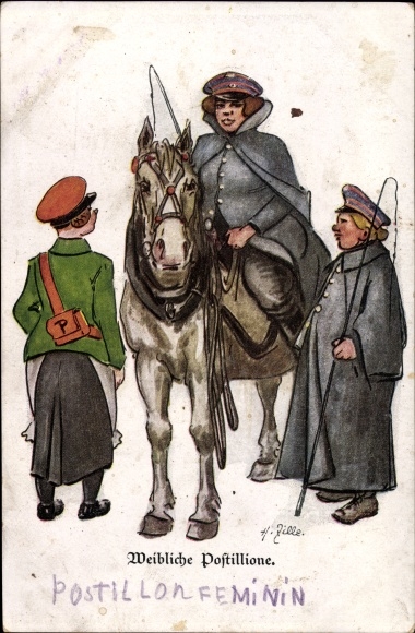 Artysta KP Zille, Heinrich, Berlin, Female Postillion
