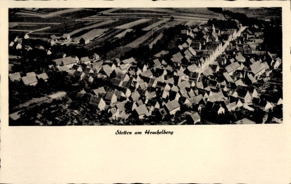 Postcard Stetten am Heuchelberg Schwaigern in Württemberg, aerial photograph