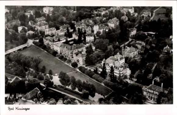 Postcard Bad Kissingen Lower Franconia Bavaria, aerial photograph