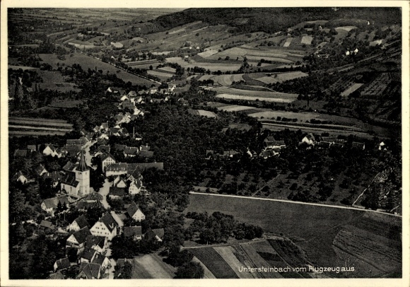 Postcard Untersteinbach Pfedelbach in Württemberg, aerial photograph