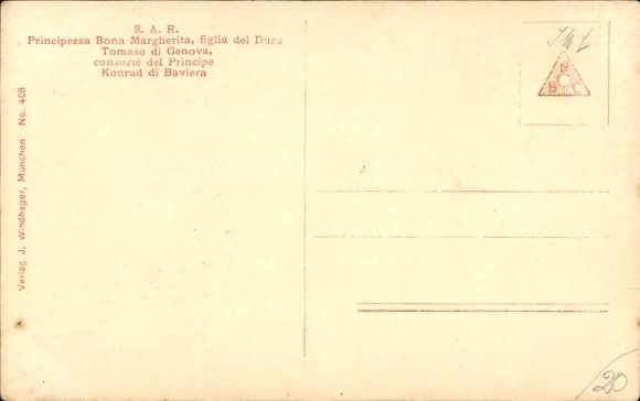 Künstler Ak Enrie, A., Prinzessin Konrad von Bayern