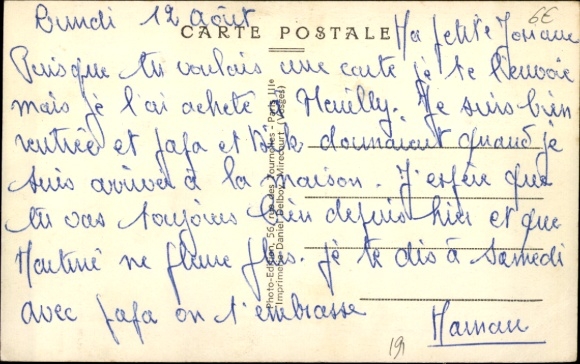Postcard Neuilly Plaisance Seine Saint Denis, church, clock tower