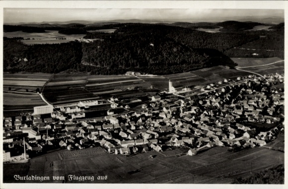 Postcard Burladingen in the Swabian Alb, aerial photograph