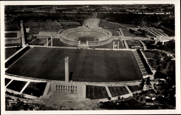 PC Berlin Charlottenburg Westend, Reichssportfeld, Olympic Stadium, aerial photo