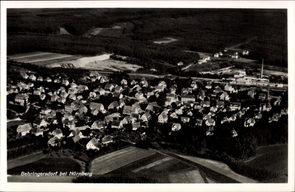Ak Behringersdorf Schwaig bei Nürnberg Mittelfranken, Luftaufnahme