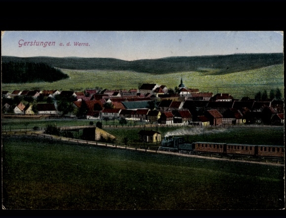 Postcard Gerstungen in Thuringia, general view