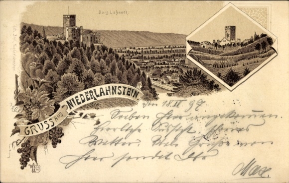 lito Niederlahnstein Lahnstein am Rhein, Zamek Lahneck