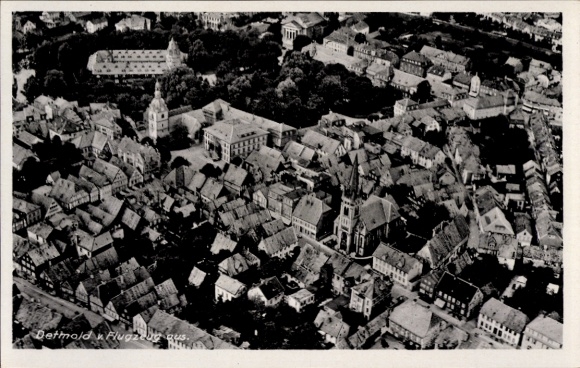 Ak Detmold, Fliegeraufnahme