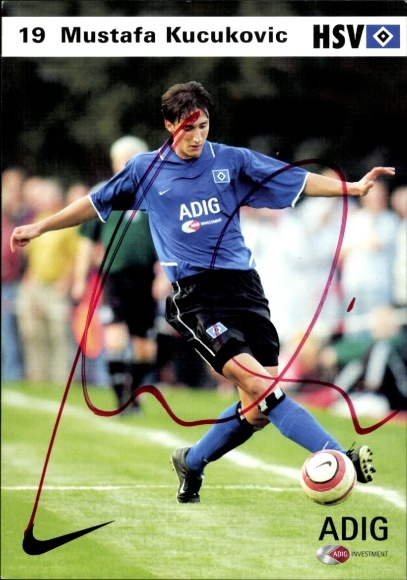 Autogrammkarte Fußballer Mustafa Kucukovic, Hamburger SV / HSV, Autogramm