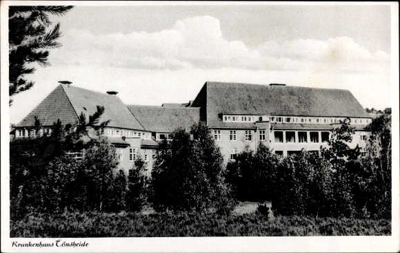 Ak Tönsheide Aukrug in Schleswig Holstein, Blick auf das Krankenhaus