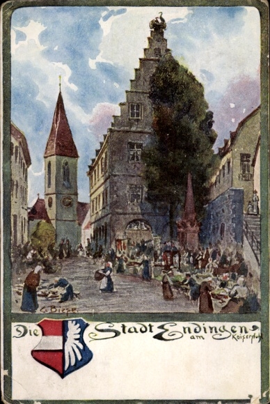Artysta herbowy KP Biese, Endingen am Kaiserstuhl, rynek