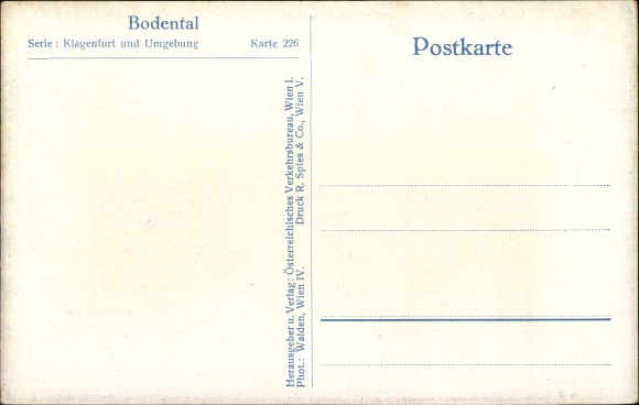 Postcard Bodental in Carinthia, way to the place