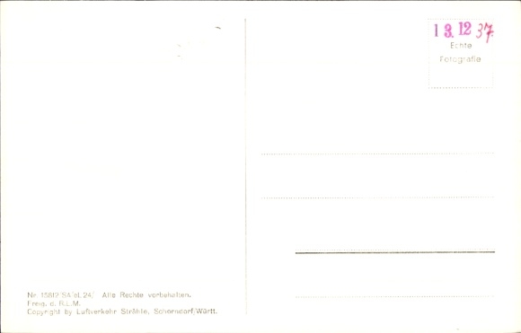 Postcard Unterlauchringen Lauchringen in Baden, aerial photograph