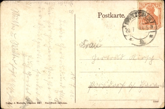 Postcard Malter Dippoldiswalde, Malter dam