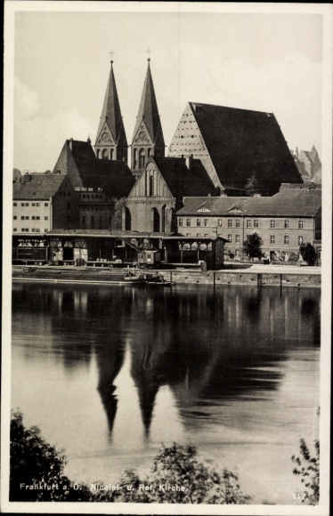 Postcard Frankfurt an der Oder, Nicolaikirche, Reformed Church