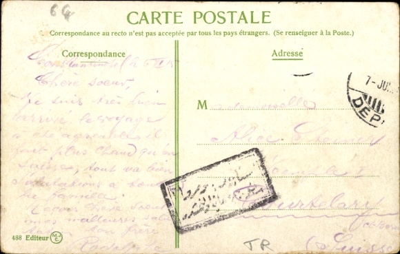 Postcard Constantinople Istanbul Türkiye, Haidar Pasha train station