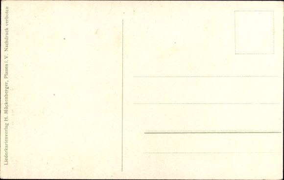 Song Postcard Mückenberger, Hilmar, The Orphan
