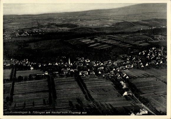 Postcard Kusterdingen in Württemberg, aerial photograph