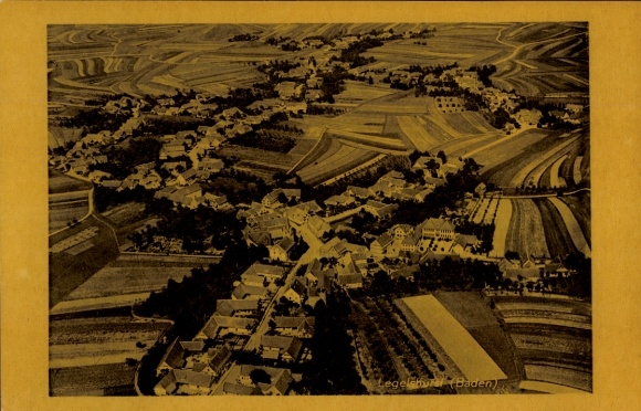 Postcard Legelshurst Willstätt in Ortenaukreis, aerial photograph