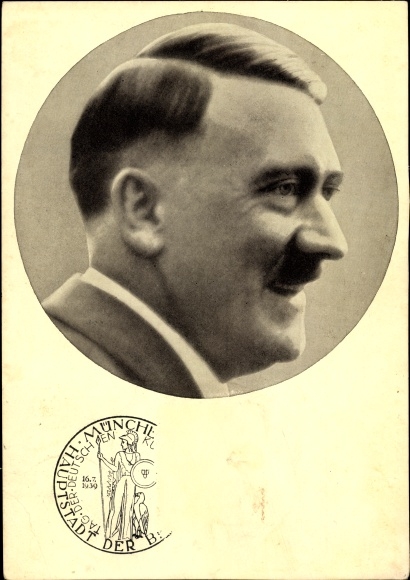 Postcard Führer and Reich Chancellor Adolf Hitler, portrait, Men of the Time No. 91