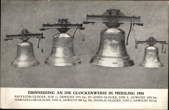 Ak Wien 12. Meidling, Glockenweihe 1924, Salvatorglocke, St. Josefs, Mariazeller, Hl. Familie