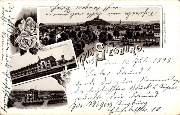 Chromo-Litho Siegburg an der Sieg, general view, factory