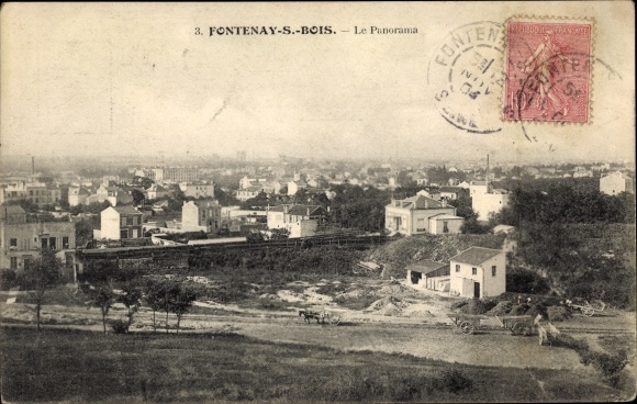 Postcard Fontenay S. Bois Hauts de Seine, Panorama