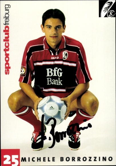 Autogrammkarte Fußballer Michele Borrozzino, SC Freiburg, Autogramm