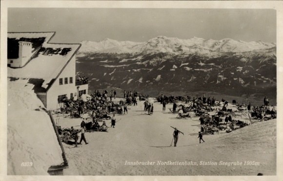 Postcard Innsbruck Tirol, Innsbruck Nordkettenbahn, Seegrube station