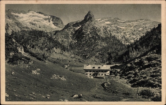 Postcard Schönau am Königssee Upper Bavaria, Funtenseehaus, Kärlingerhaus