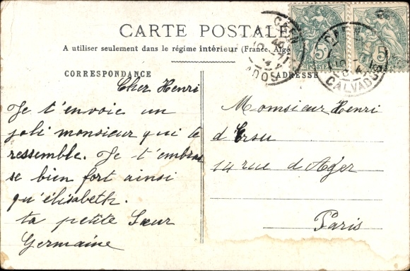Artist Postcard Servant with duster